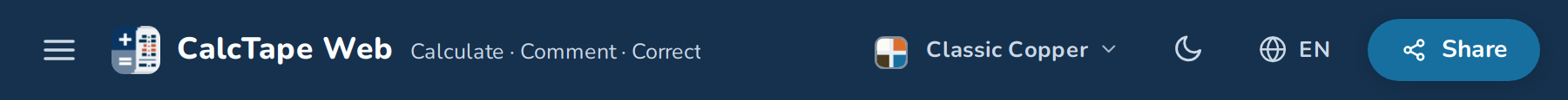 The header