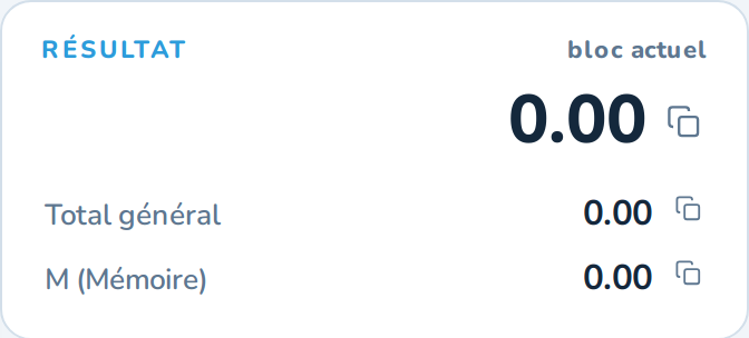 Le panneau de résultat