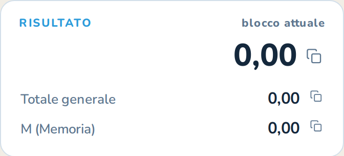 Il pannello del risultato