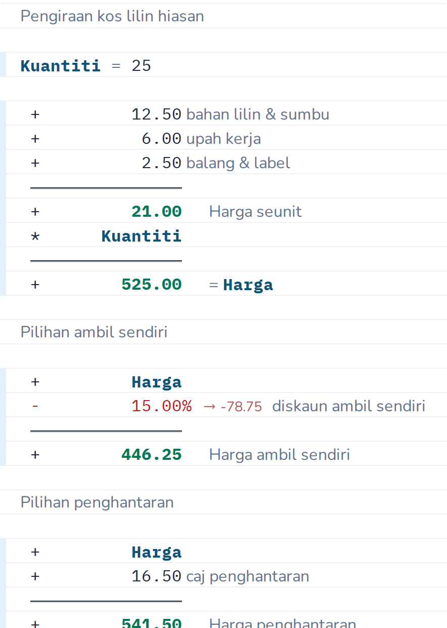 Bekerja dengan nilai bernama